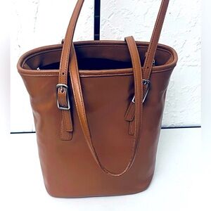 VINTAGE COACH LEGACY WEST BROWN/TAN DAY TOTE MADE IN THE USA 9803 TOTE/SHOULDER